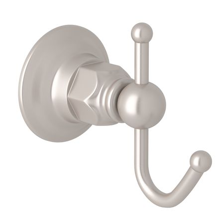 ROHL Italian Bath Single Robe Hook In Satin Nickel ROT7STN